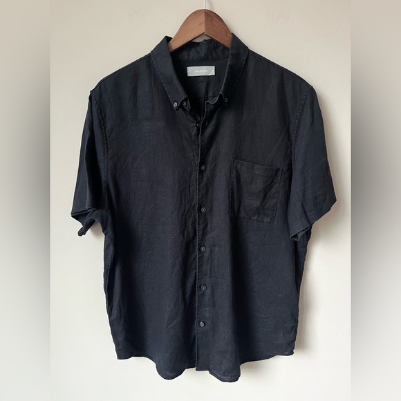 Everlane Linen Short-Sleeve Standard Fit Shirt (size L) - Picture 3 of 6